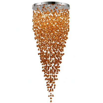 Crystal Stone Crystal Spiral Chandelier - Zelno Lighting