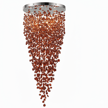 Crystal Stone Crystal Spiral Chandelier - Zelno Lighting