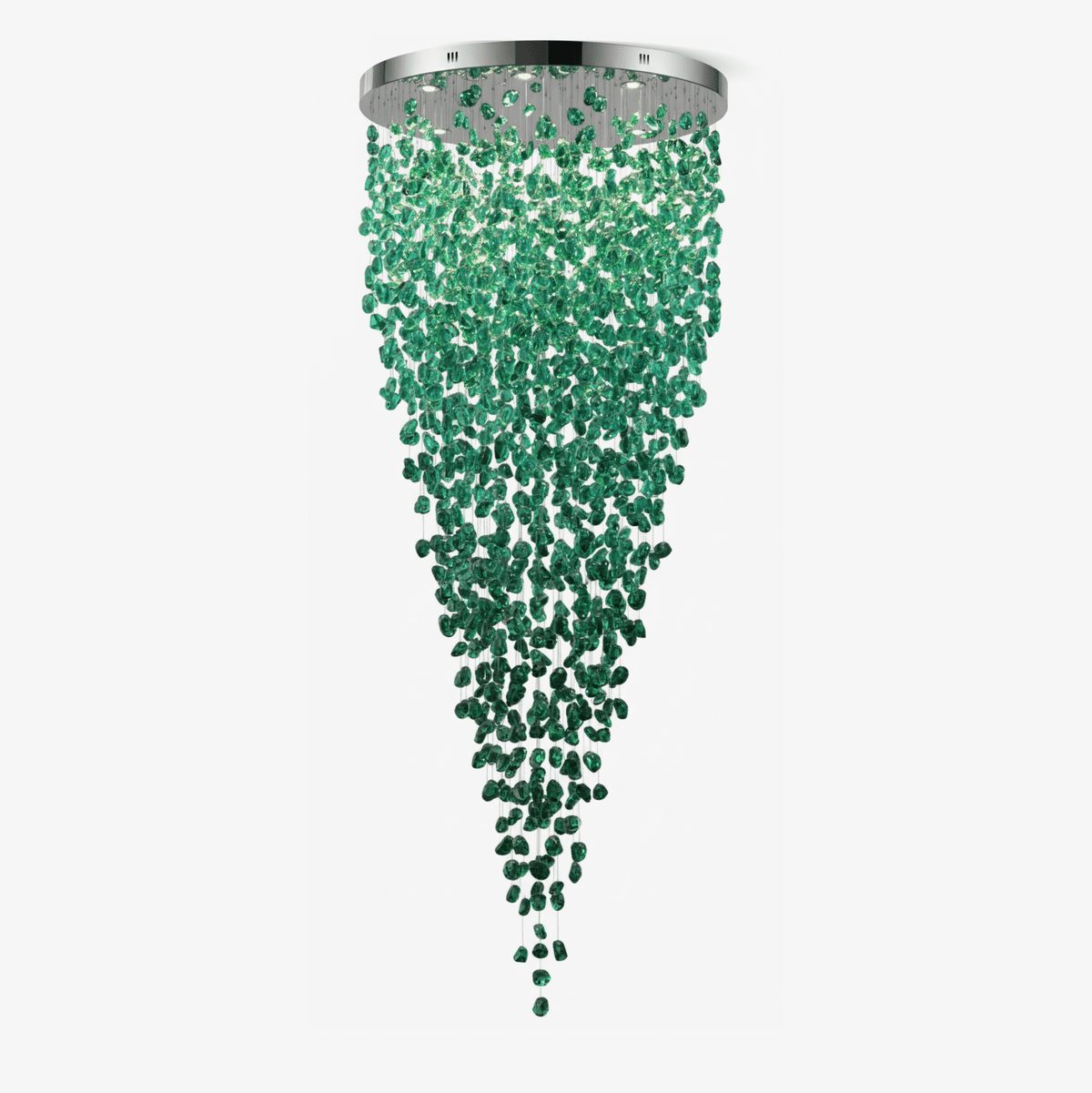 Crystal Stone Crystal Spiral Chandelier - Zelno Lighting