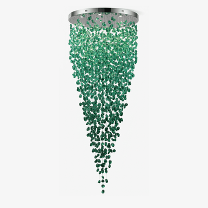 Crystal Stone Crystal Spiral Chandelier - Zelno Lighting