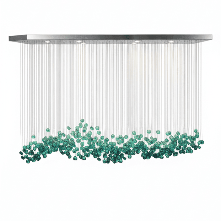 Crystal Stone Crystal Spiral Chandelier - Zelno Lighting