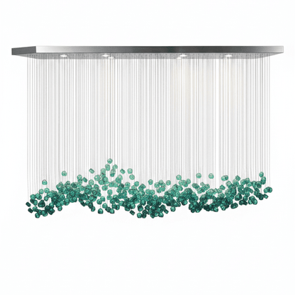 Crystal Stone Crystal Spiral Chandelier - Zelno Lighting