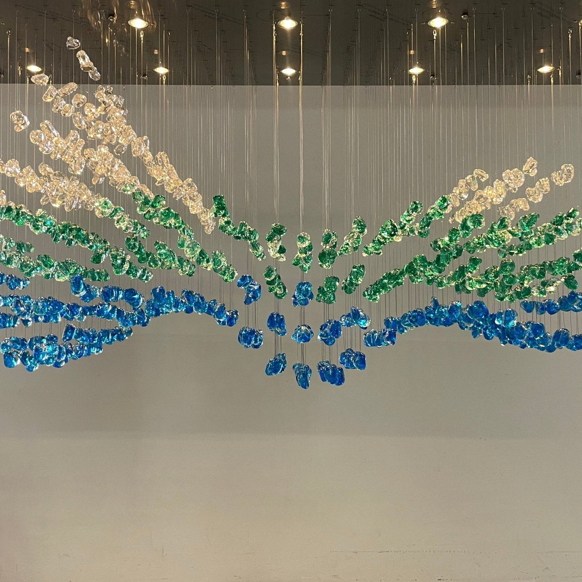 Crystal Stone Crystal Spiral Chandelier - Zelno Lighting