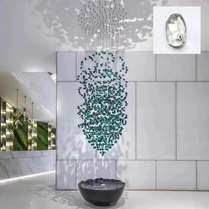 Crystal Stone Crystal Spiral Chandelier - Zelno Lighting