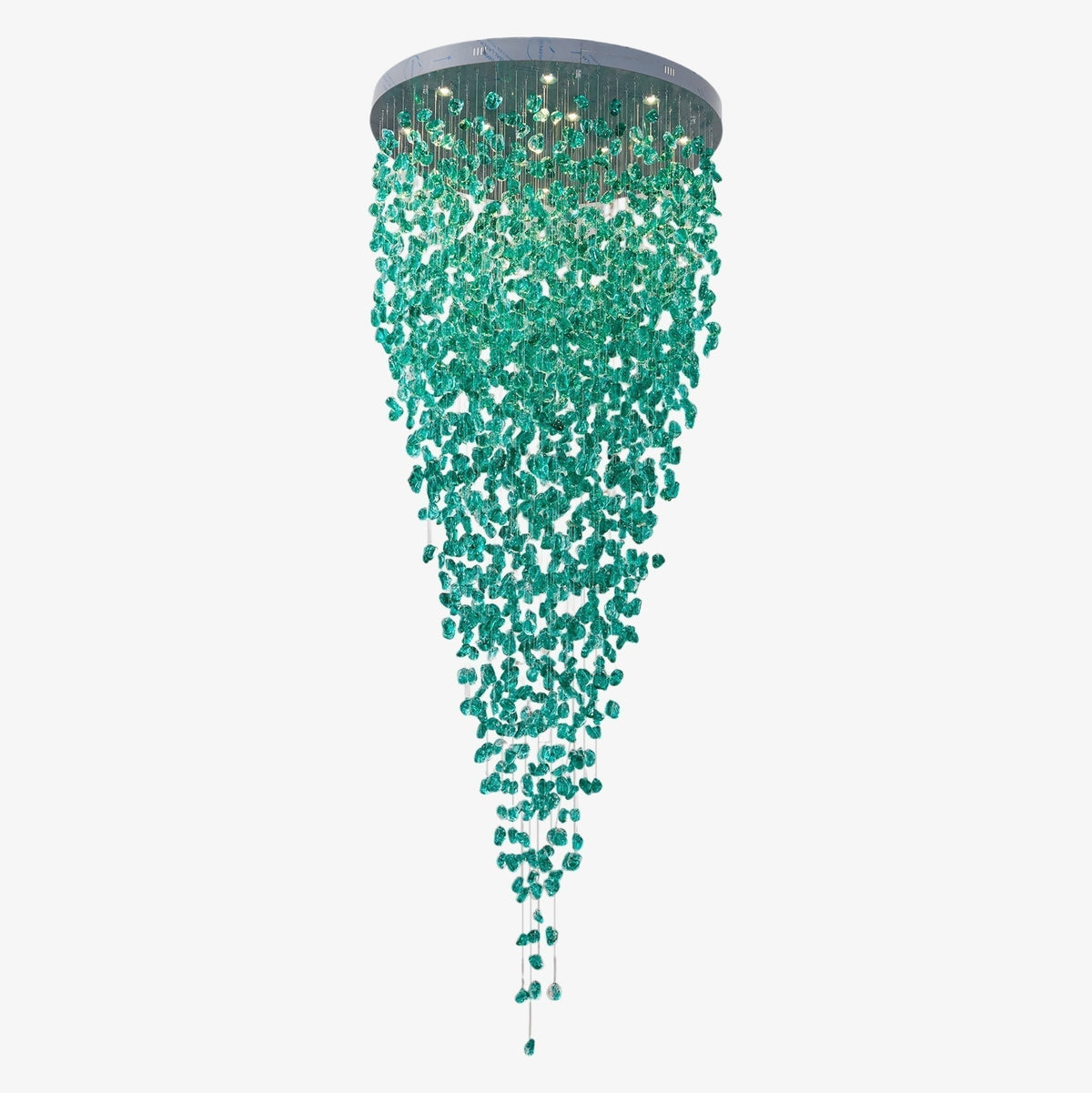 Crystal Stone Crystal Spiral Chandelier - Zelno Lighting