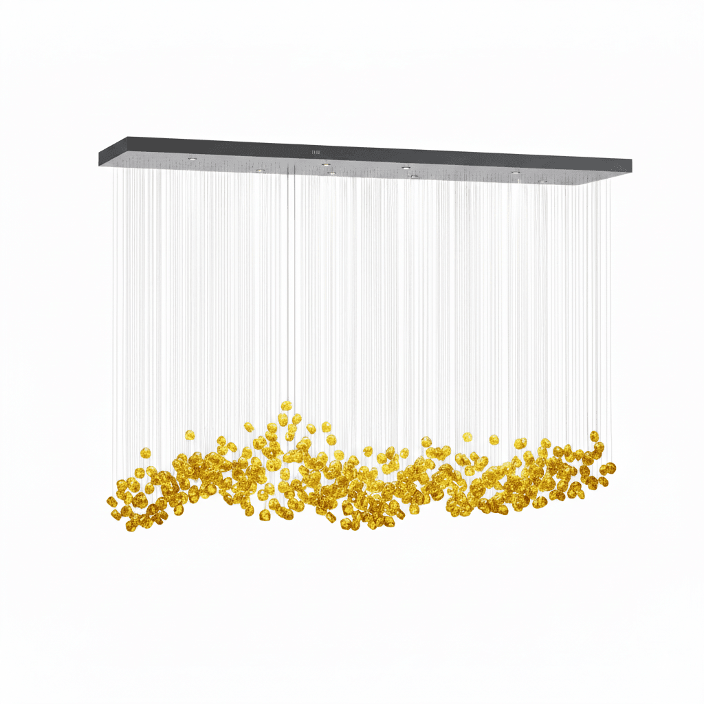 Crystal Stone Crystal Spiral Chandelier - Zelno Lighting
