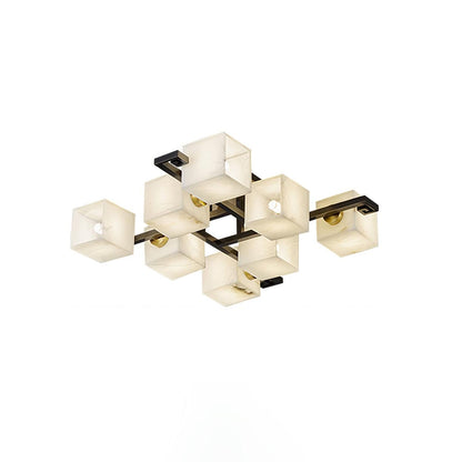 Cubist Alabaster Cluster Ceiling Lamp - Zelno Lighting