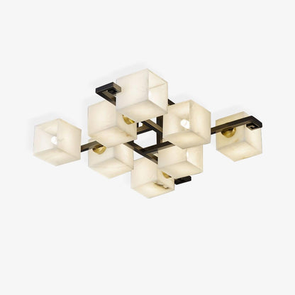 Cubist Alabaster Cluster Ceiling Lamp - Zelno Lighting