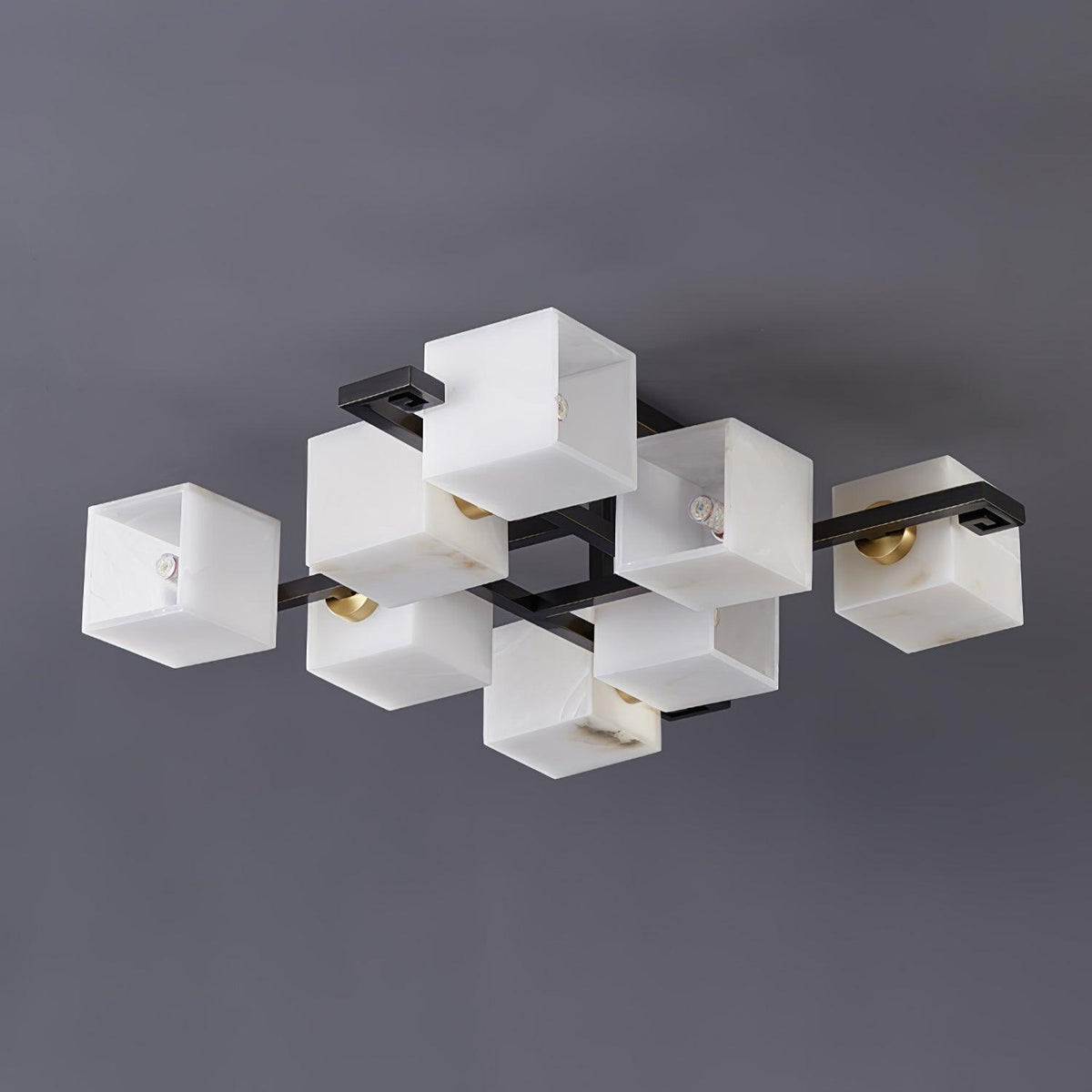 Cubist Alabaster Cluster Ceiling Lamp - Zelno Lighting