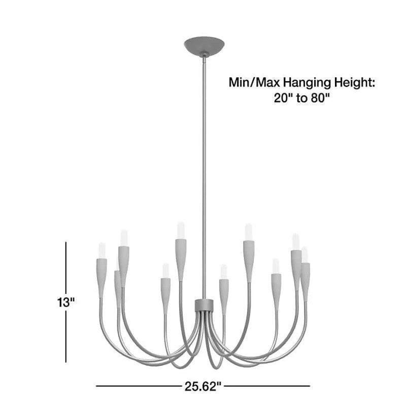Curve Candelabra Chandelier - Zelno