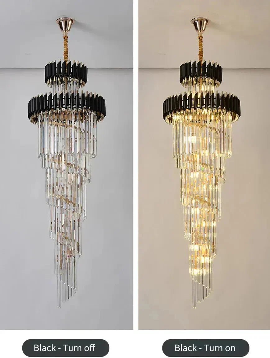 Cyrus Multiple Tier Crystal Chandelier - Zelno