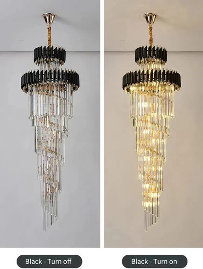 Cyrus Multiple Tier Crystal Chandelier - Zelno