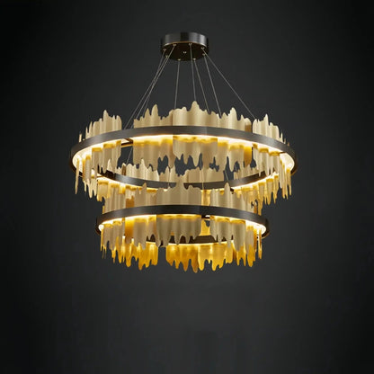 Dahlia Multiple Tier Round Chandelier - Zelno Lighting