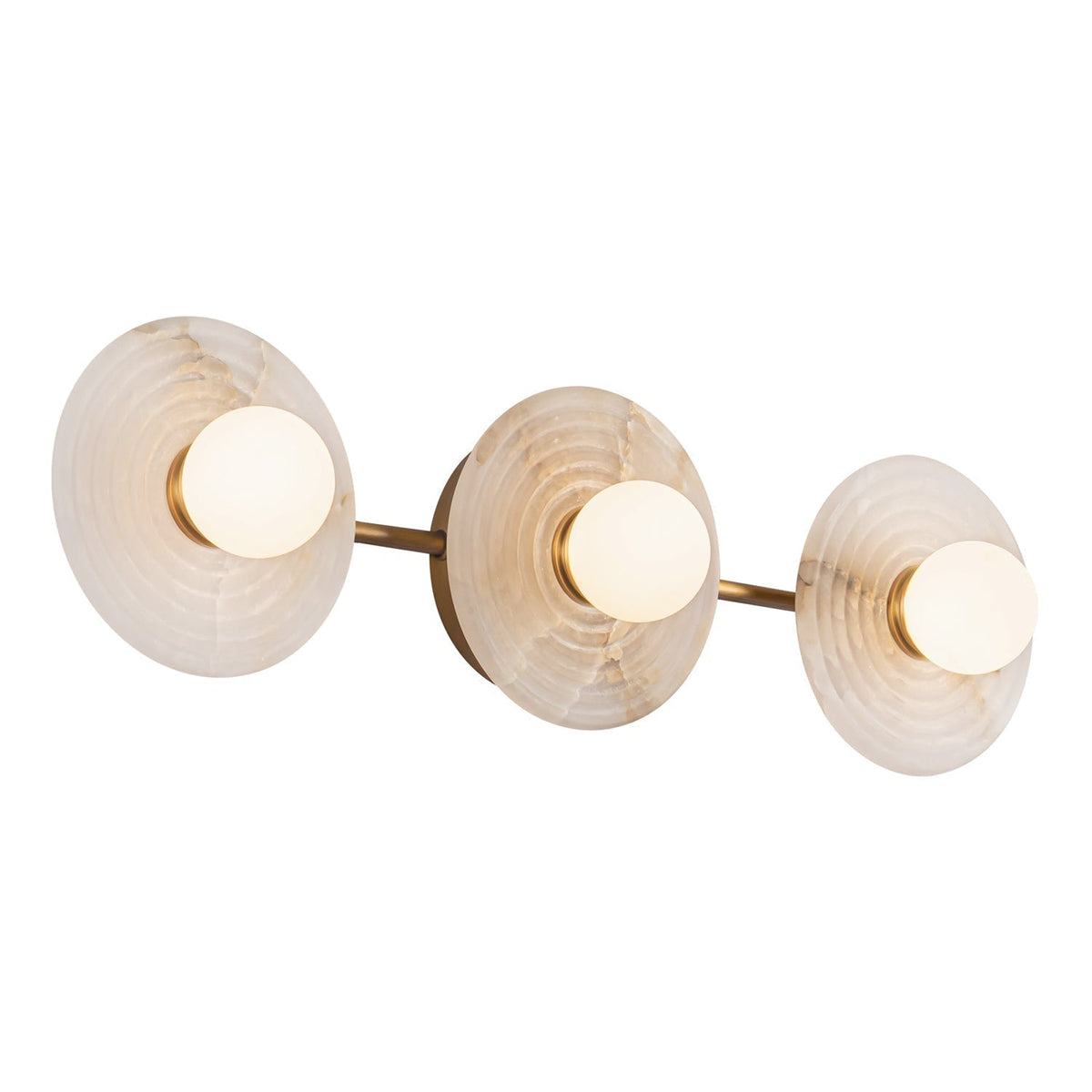 Dahlia Triple Alabaster Wall Sconce - Zelno Lighting