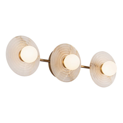 Dahlia Triple Alabaster Wall Sconce - Zelno Lighting