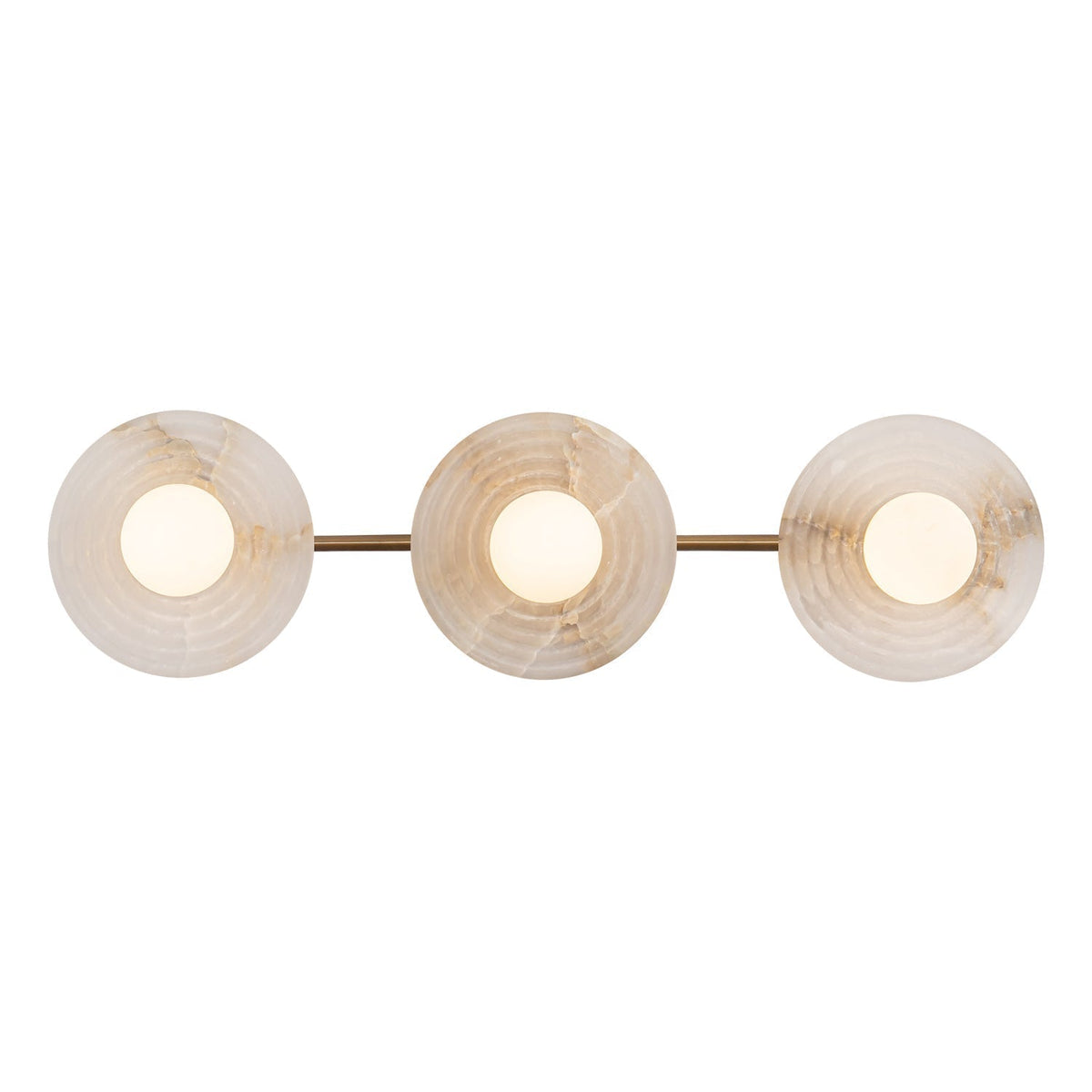 Dahlia Triple Alabaster Wall Sconce - Zelno Lighting