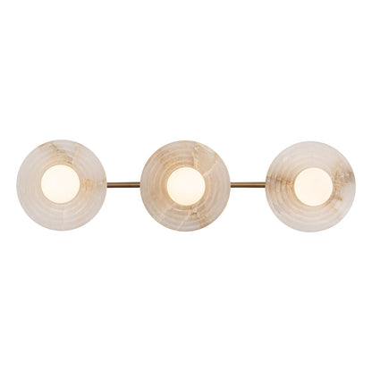 Dahlia Triple Alabaster Wall Sconce - Zelno Lighting