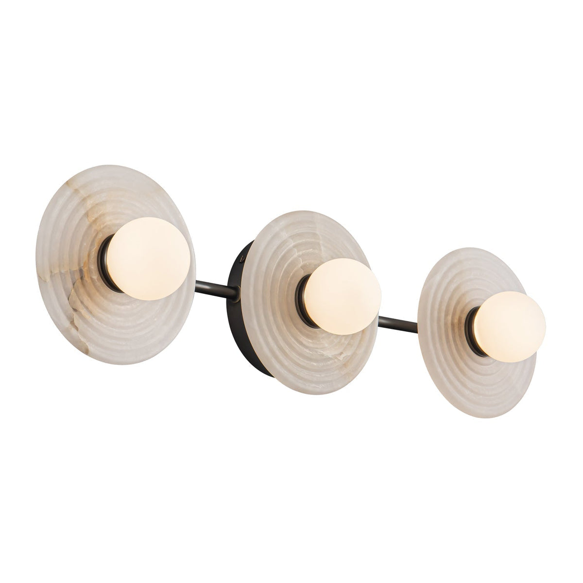 Dahlia Triple Alabaster Wall Sconce - Zelno Lighting