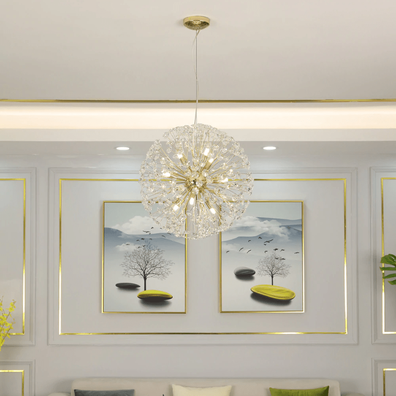Dandelion Spherical Crystal Pendant Light - Zelno Lighting