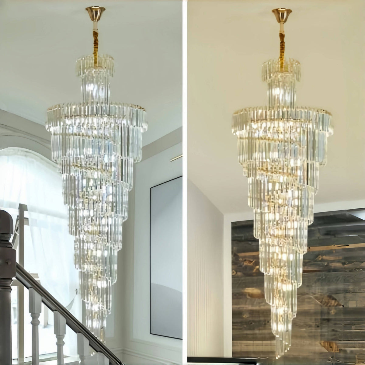 Danilo Multiple Tier Crystal Chandelier - Zelno Lighting