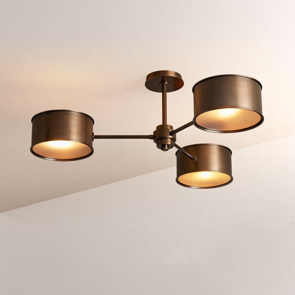 Daphna 3-Light Metal Semi-Flush Mount - Zelno Lighting