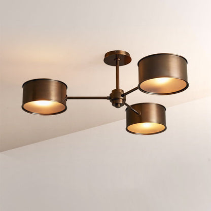 Daphna 3-Light Metal Semi-Flush Mount - Zelno Lighting