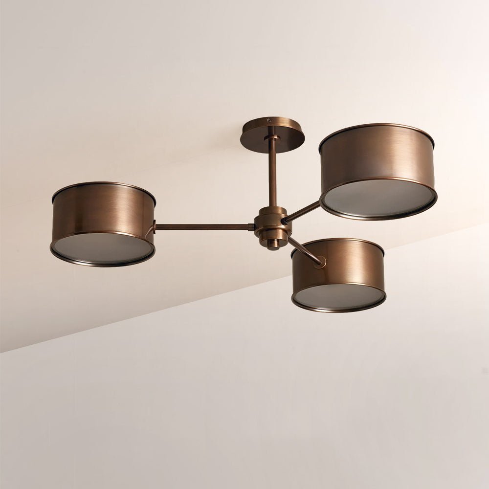 Daphna 3-Light Metal Semi-Flush Mount - Zelno Lighting