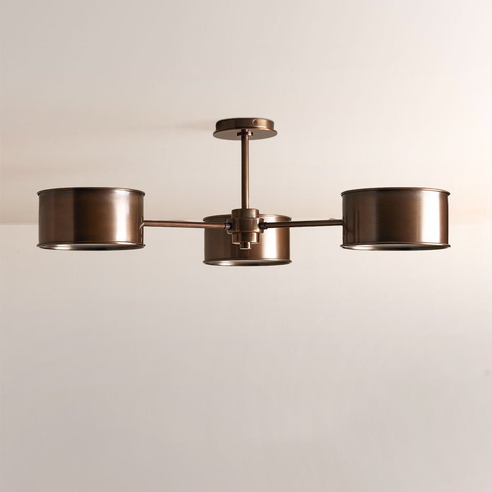 Daphna 3-Light Metal Semi-Flush Mount - Zelno Lighting