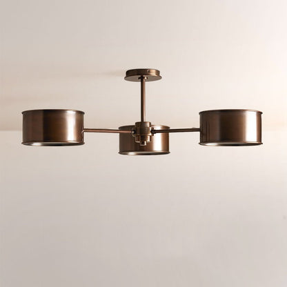 Daphna 3-Light Metal Semi-Flush Mount - Zelno Lighting