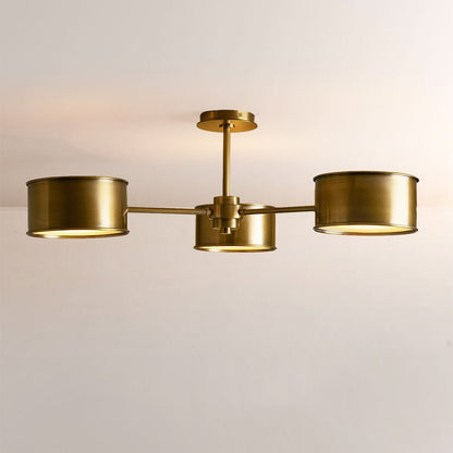 Daphna 3-Light Metal Semi-Flush Mount - Zelno Lighting