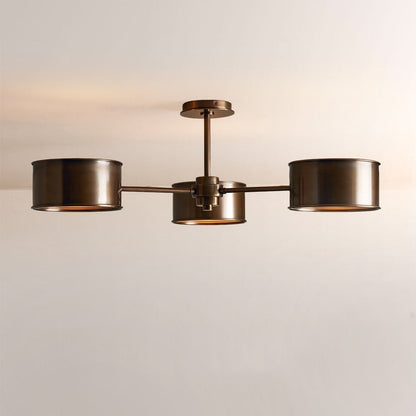 Daphna 3-Light Metal Semi-Flush Mount - Zelno Lighting