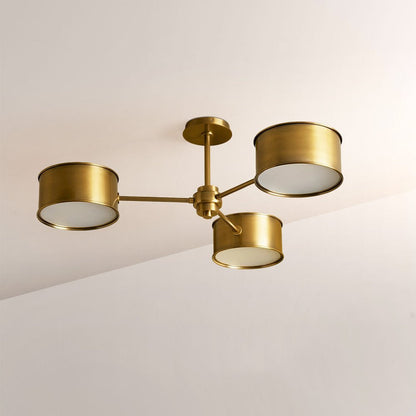 Daphna 3-Light Metal Semi-Flush Mount - Zelno Lighting