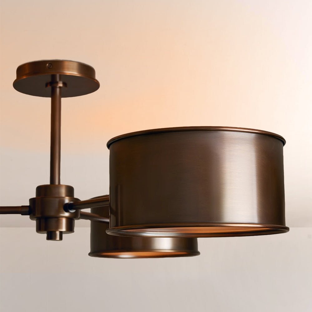 Daphna 3-Light Metal Semi-Flush Mount - Zelno Lighting