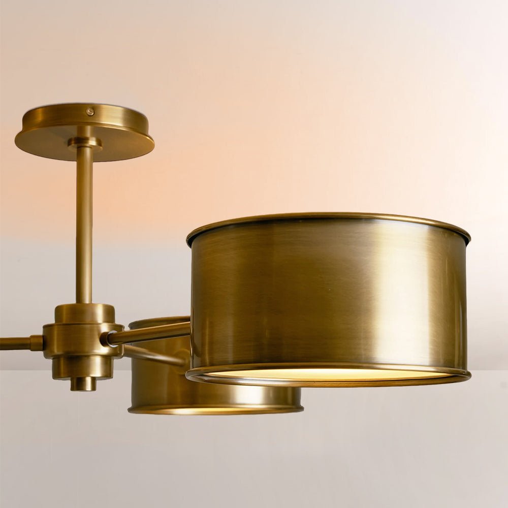 Daphna 3-Light Metal Semi-Flush Mount - Zelno Lighting