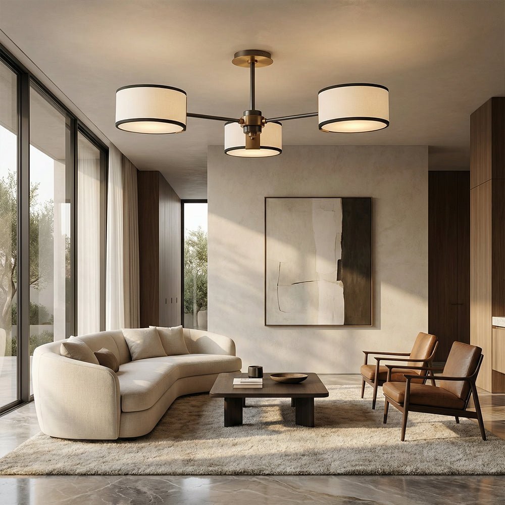 Daphna 3-Light Semi-Flush Mount - Zelno Lighting