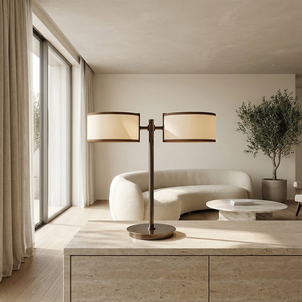 Daphna Dual-Shade Table Lamp - Zelno Lighting