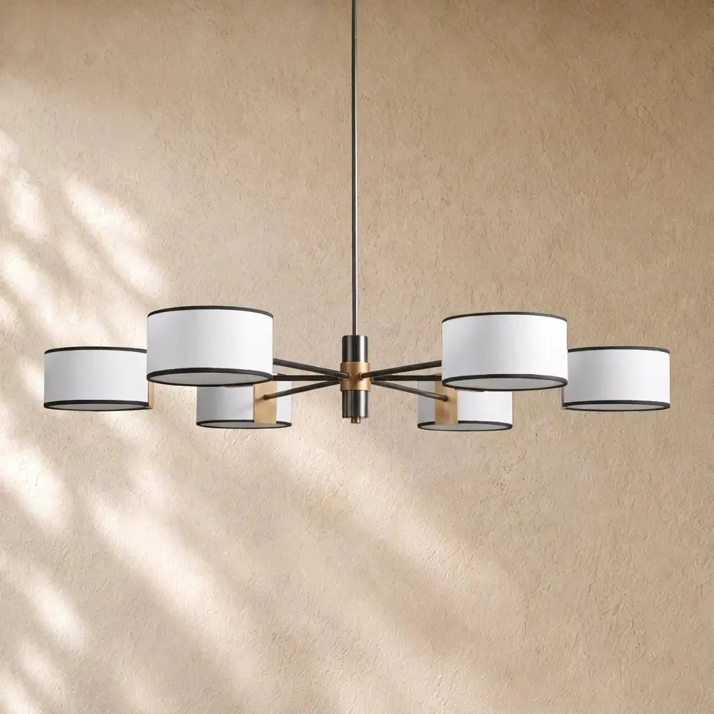 Daphna Fabric Round Chandelier - Zelno