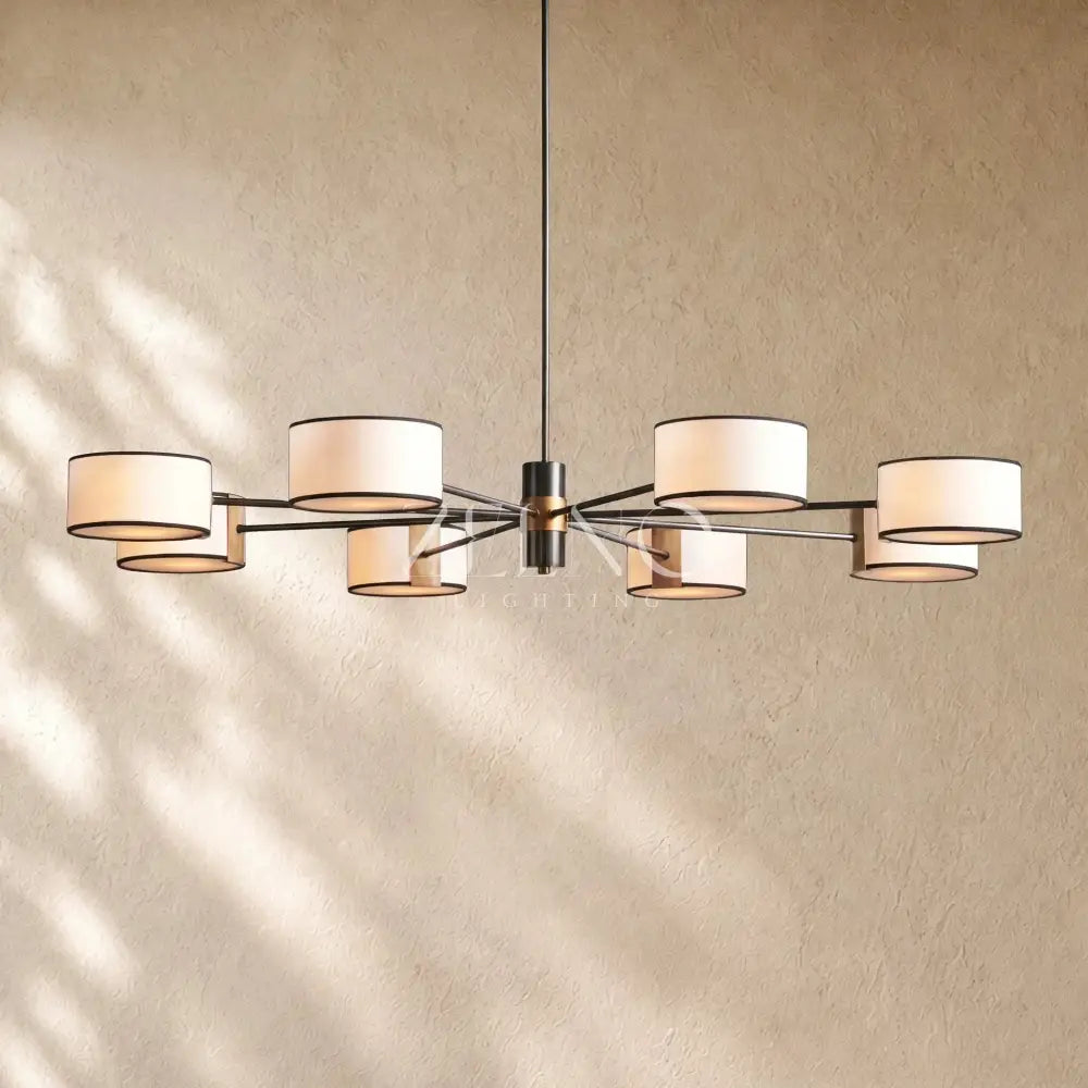 Daphna Fabric Round Chandelier - Zelno