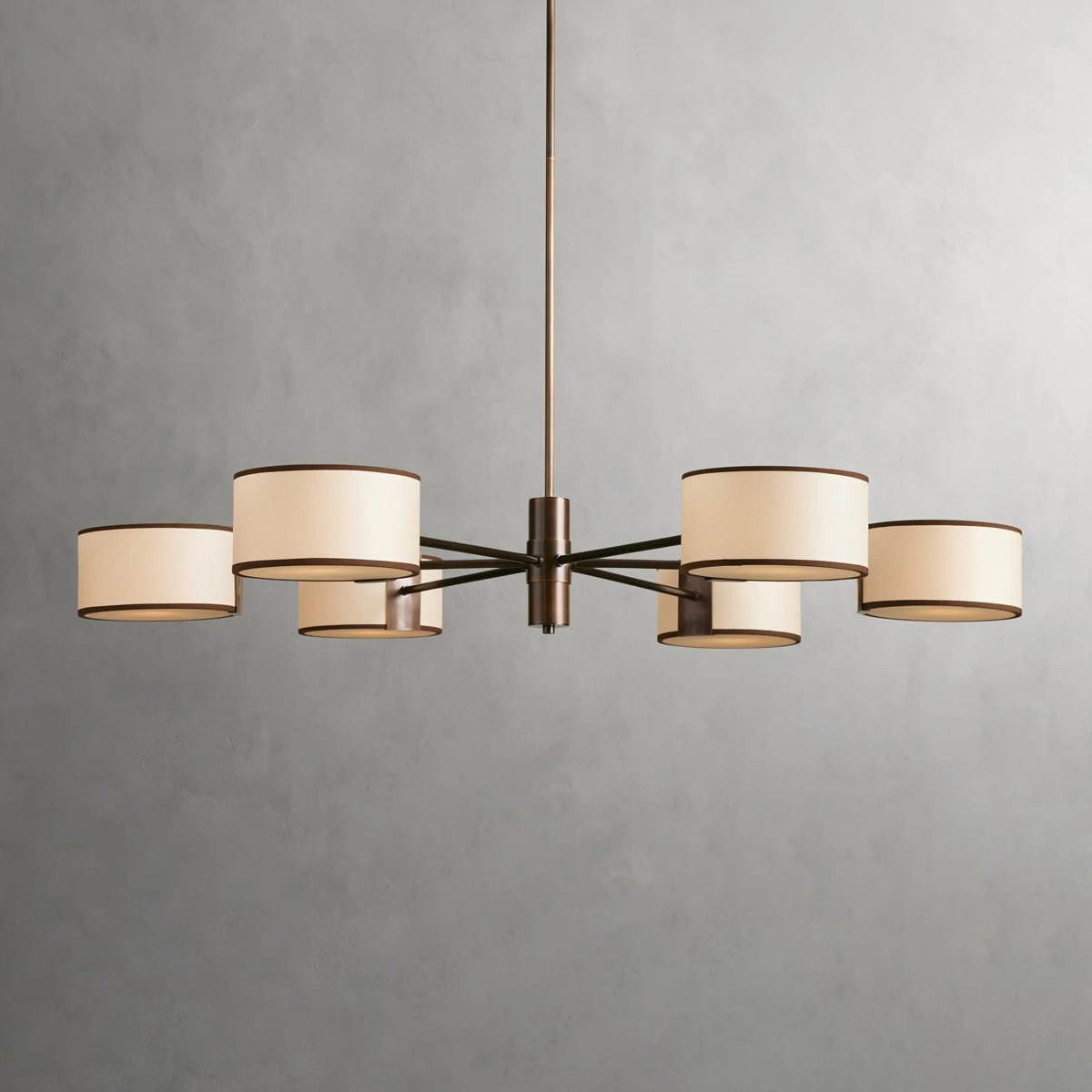 Daphne 48" Round Chandelier in Ecru - Zelno