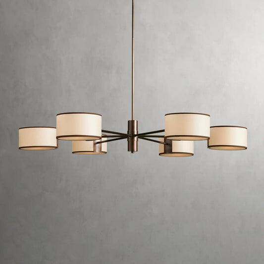 Daphne 48" Round Chandelier in Ecru - Zelno