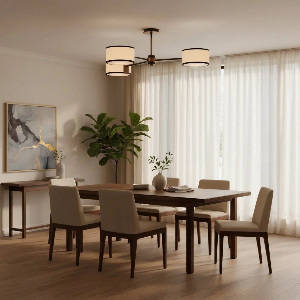 Daphne Fabric Flush Mount - Zelno Lighting