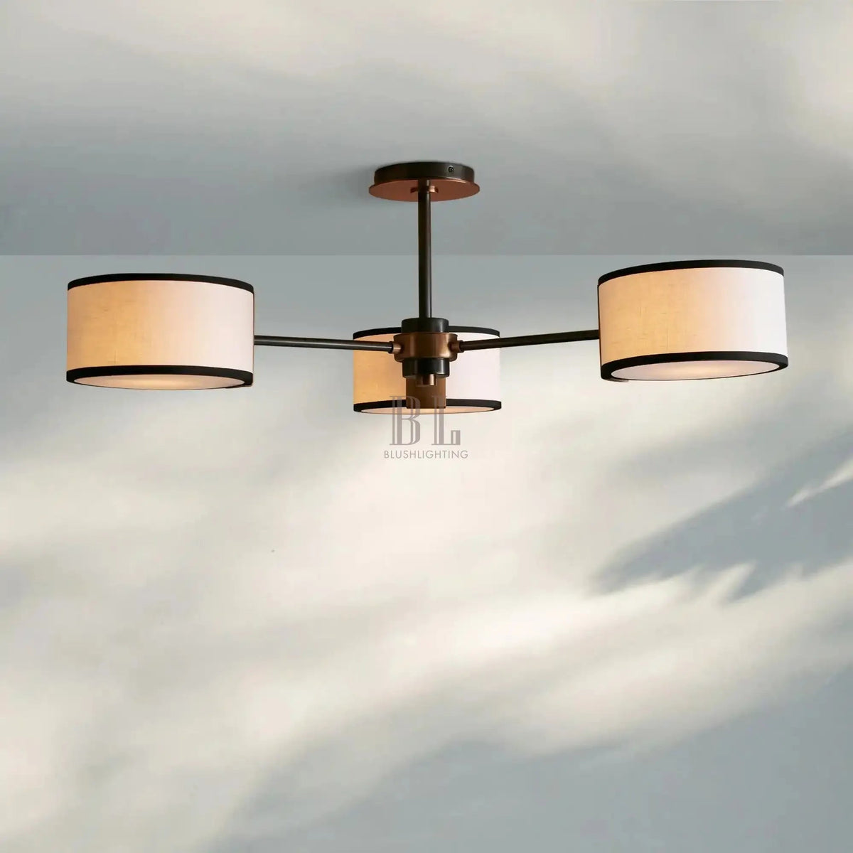 Daphne Fabric Flush Mount - Zelno Lighting