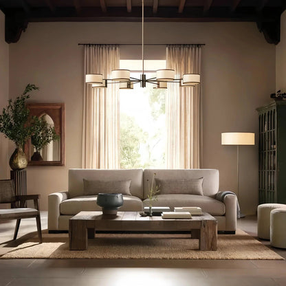 Daphne Round Chandelier 48''60'' - Zelno Lighting