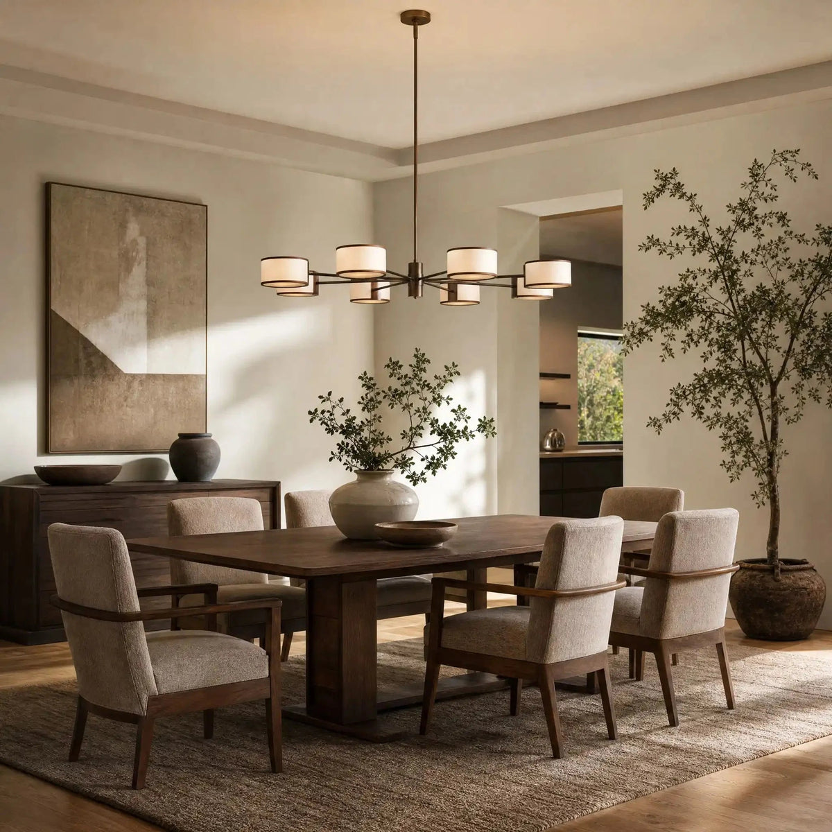 Daphne Round Chandelier 48''60'' - Zelno Lighting