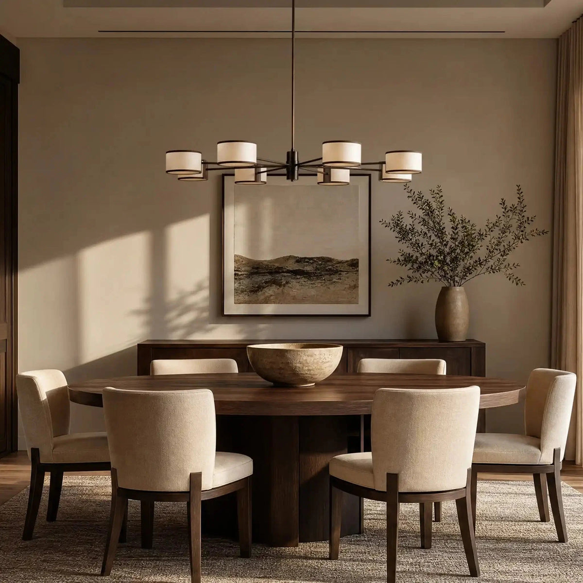 Daphne Round Chandelier 48''60'' - Zelno Lighting