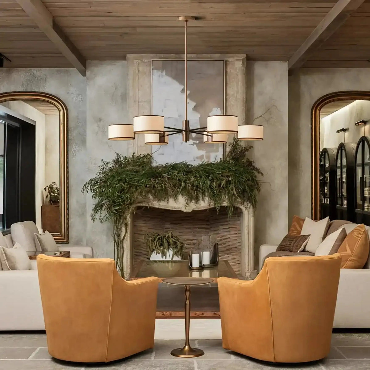Daphne Round Chandelier 48''60'' - Zelno Lighting