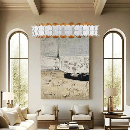 Darla Chandelier Sculpted Leaves 39" - Zelno Lighting
