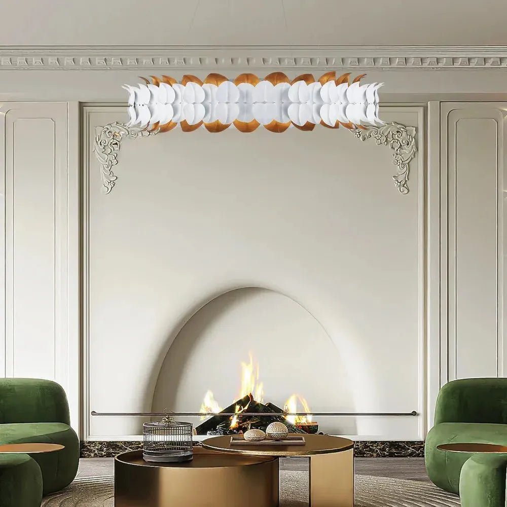 Darla Chandelier Sculpted Leaves 39" - Zelno Lighting