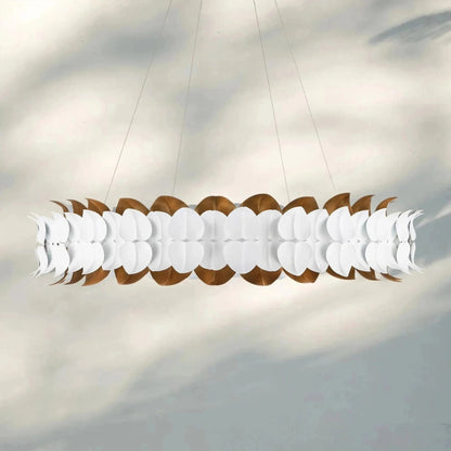 Darla Chandelier Sculpted Leaves 39" - Zelno Lighting