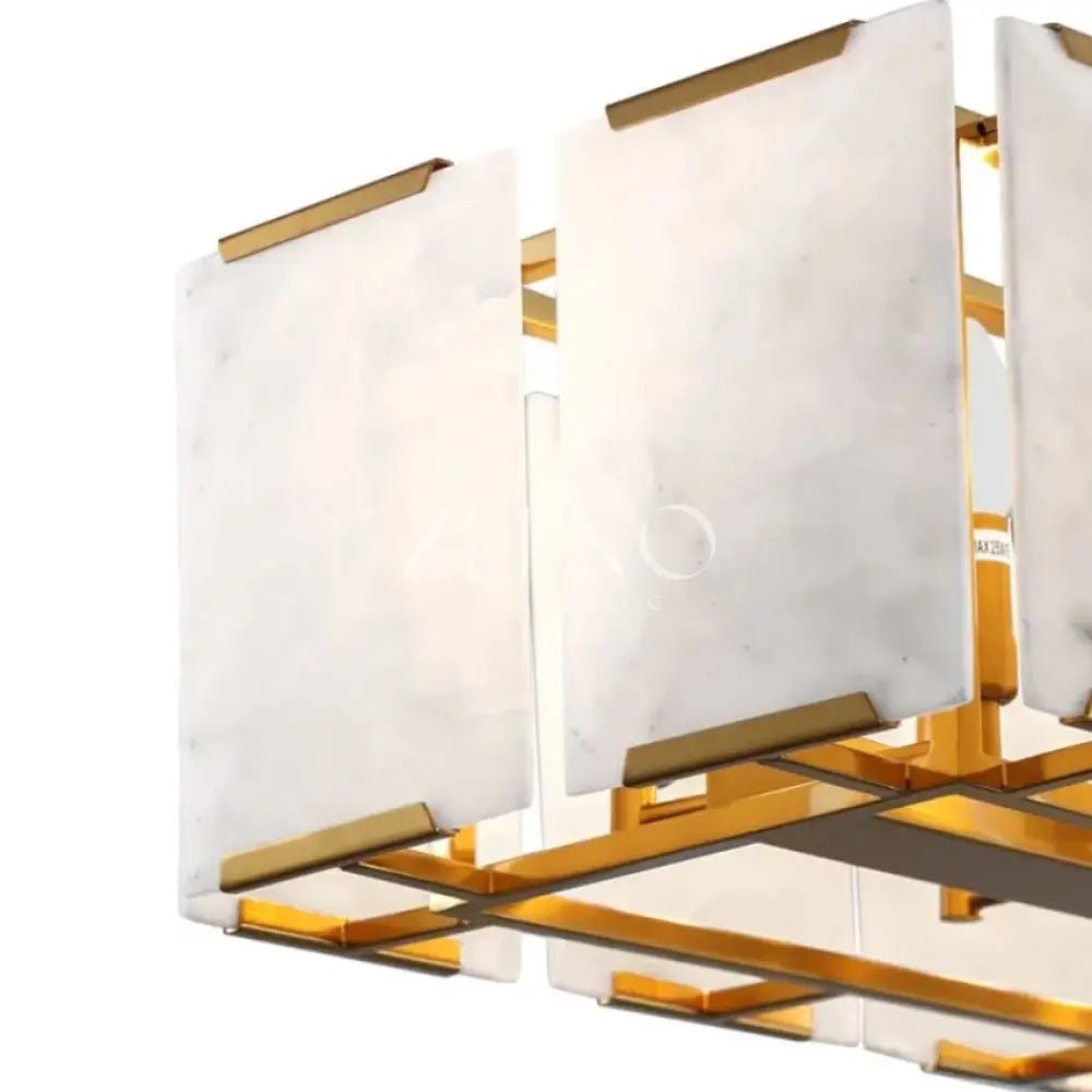 Daybreak Alabaster Rectangle Chandelier - Zelno